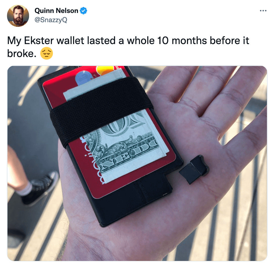 Ekster Wallet Broken 