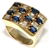 Diamond and Sapphire Cocktail Ring