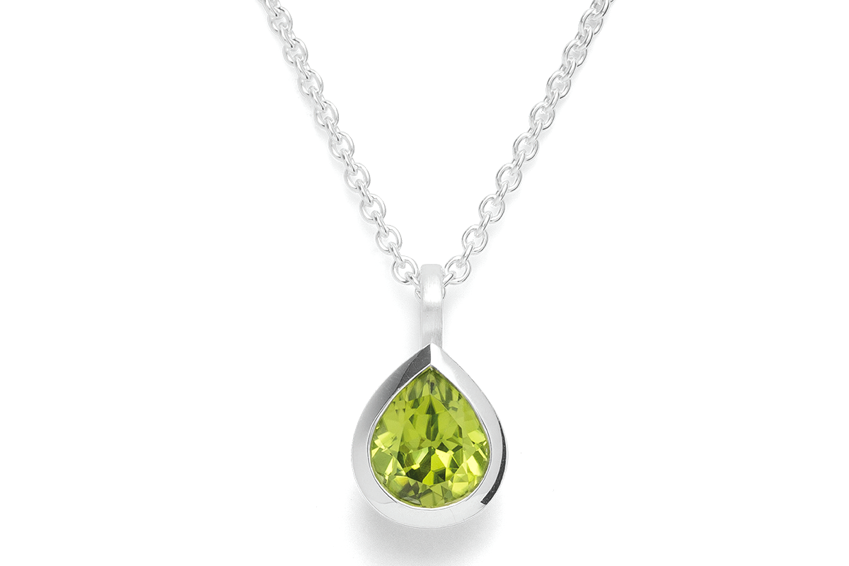 Peridot Gum Drop Necklace