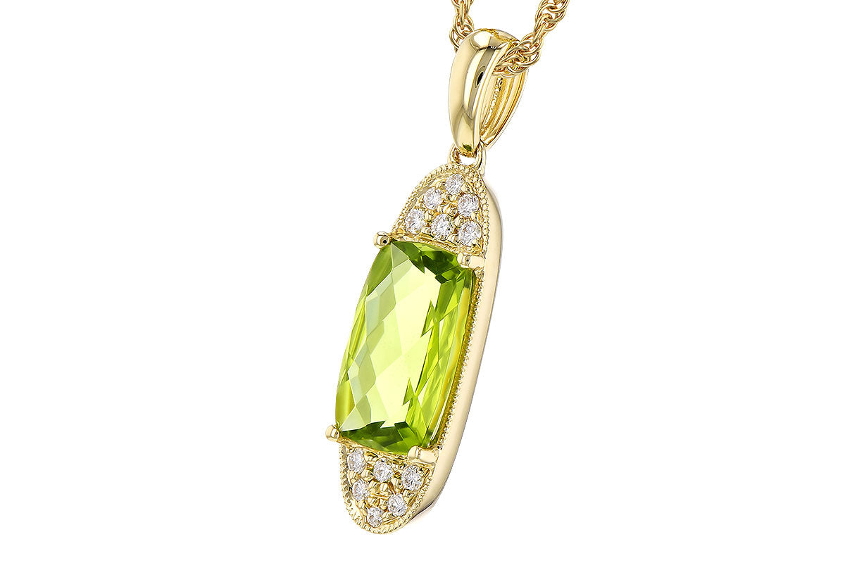 Peridot and Diamond Necklace