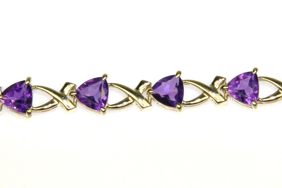 Trillion Amethyst Bracelet