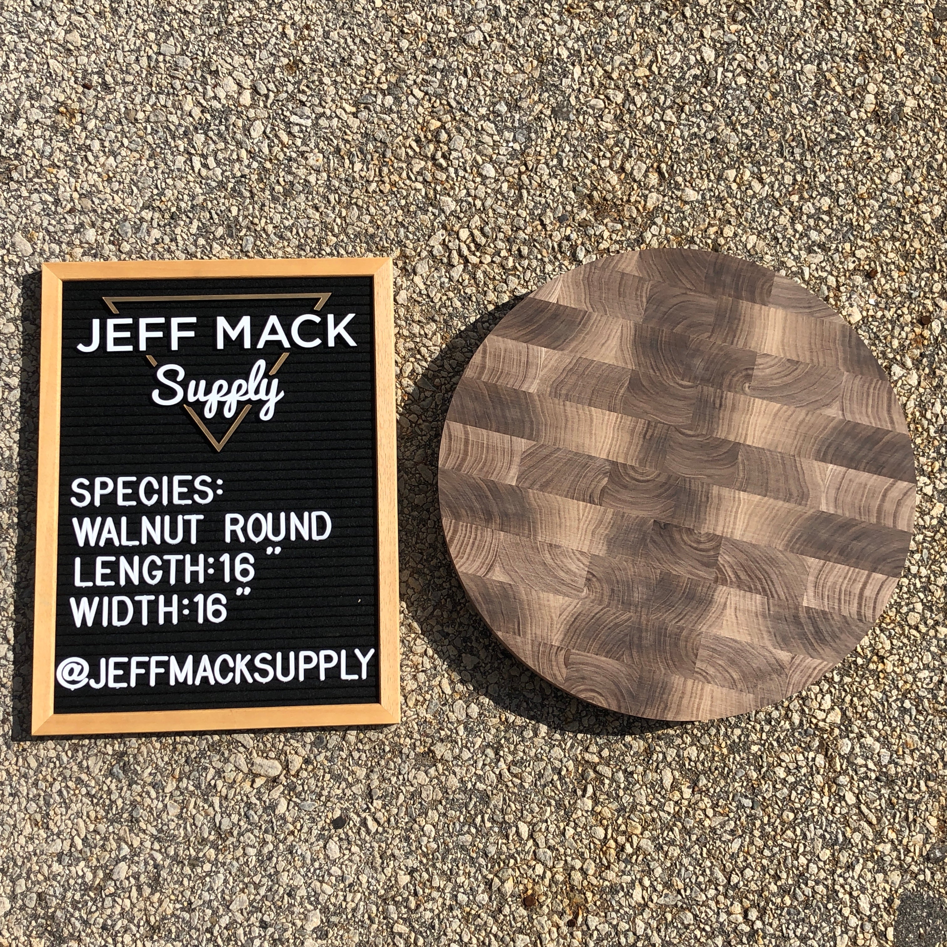  DIY Walnut Butcher Block (16" Round) 