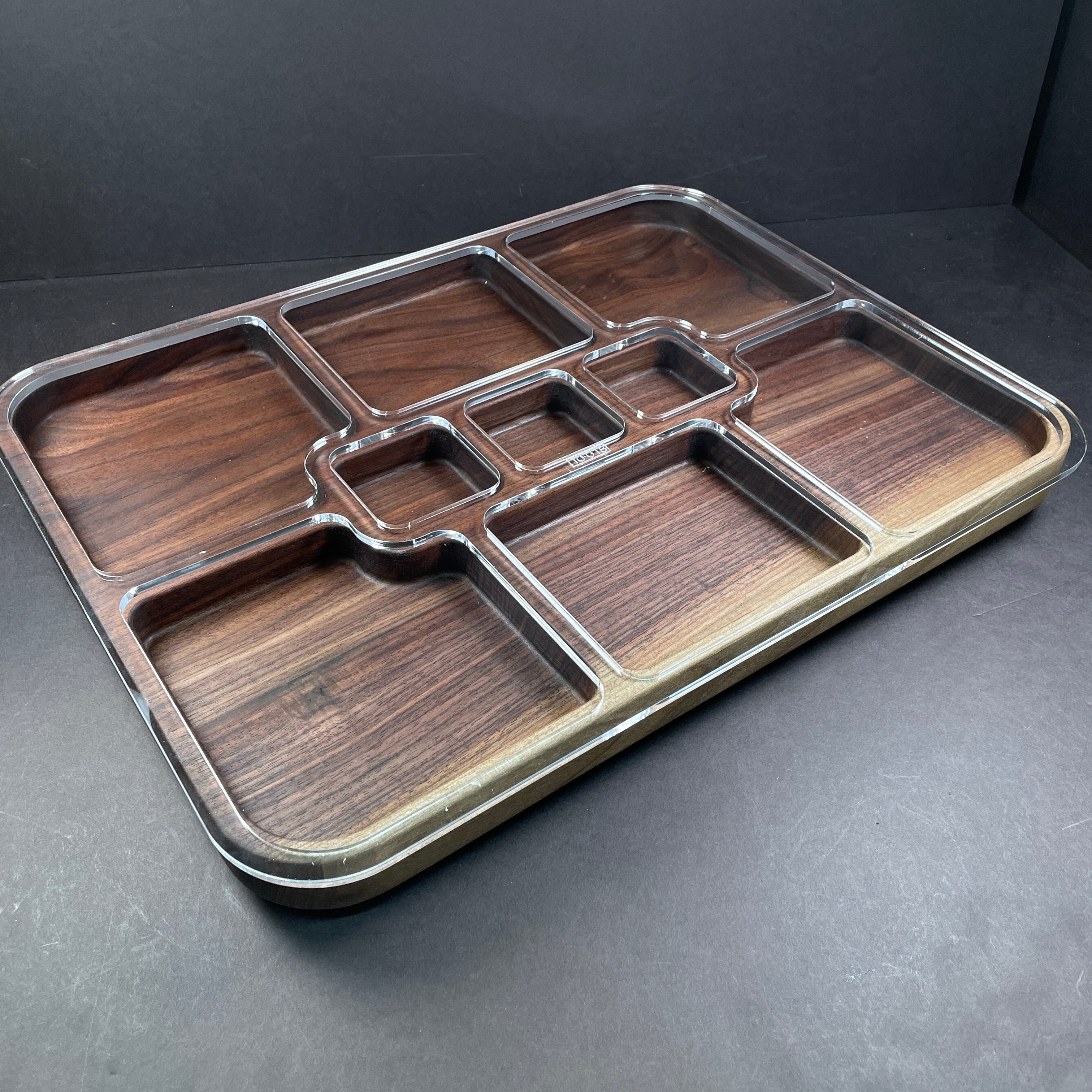  Jumbo 9 Pocket Tray Valet Tray Router Templates (Clear Acrylic) 