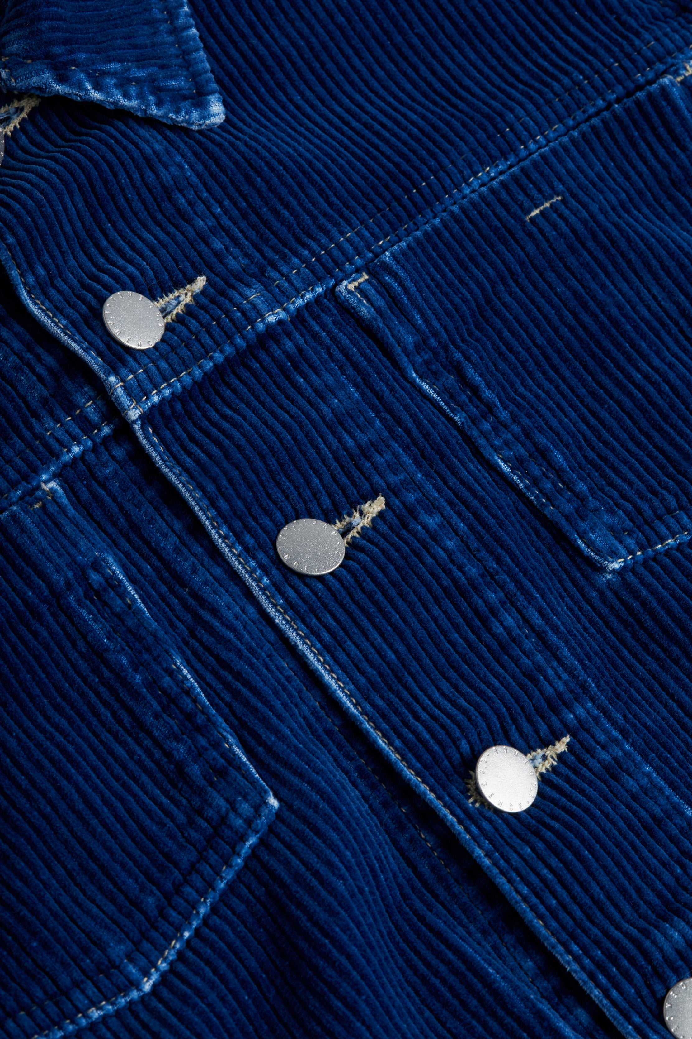 L Agence Nelly Corduroy Jacket In Lapis Blue