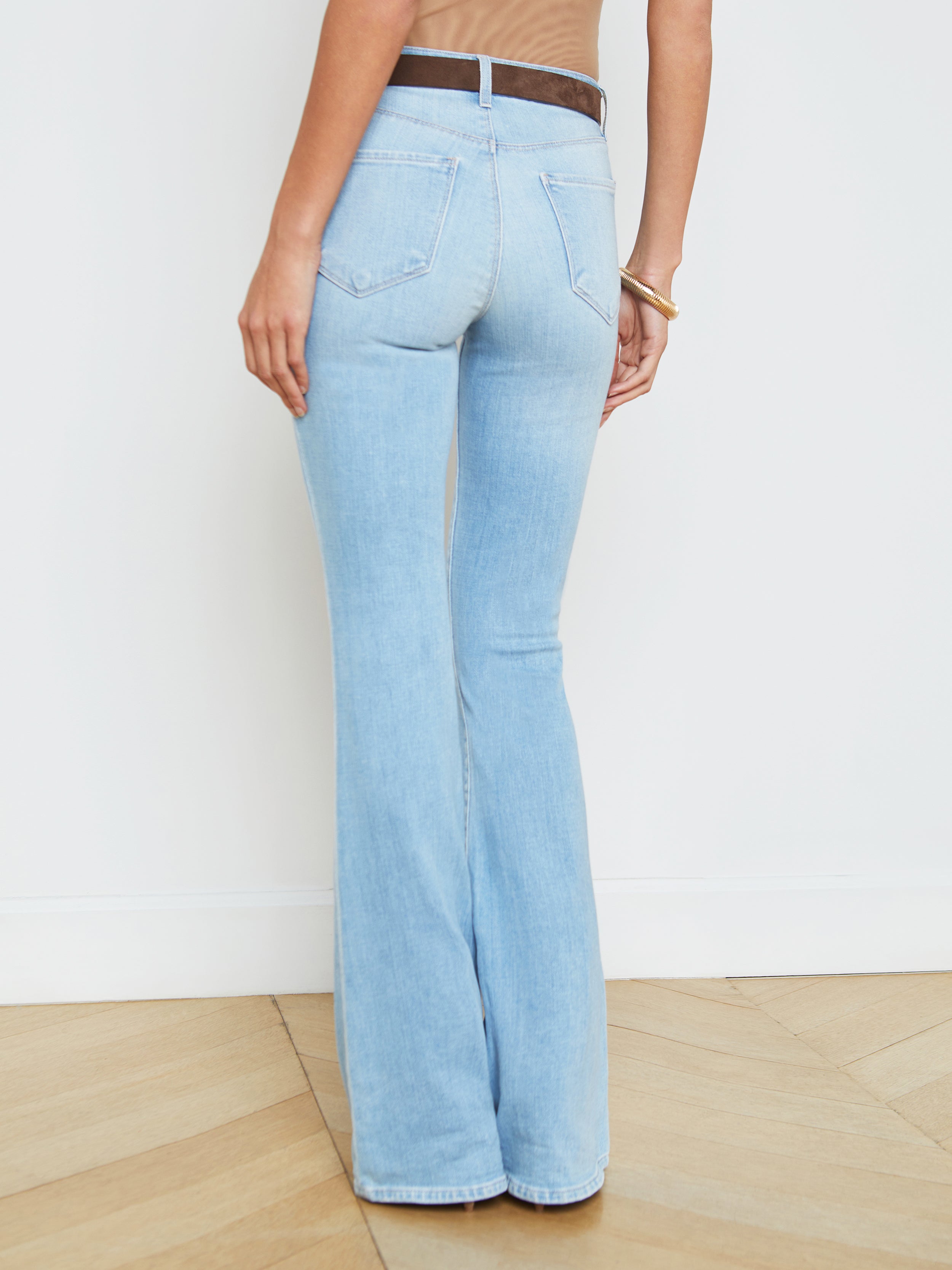 Shop L Agence Bell Flare Jean In Olympia