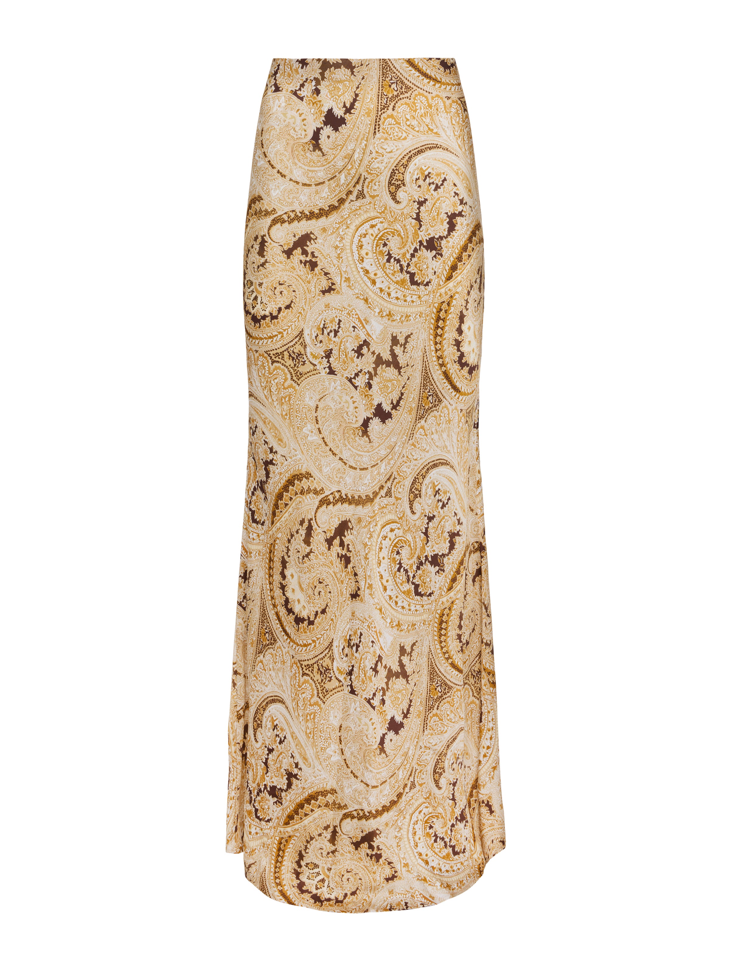 Shop L Agence Zeta Maxi Skirt In Ivory Multi Boute Paisley