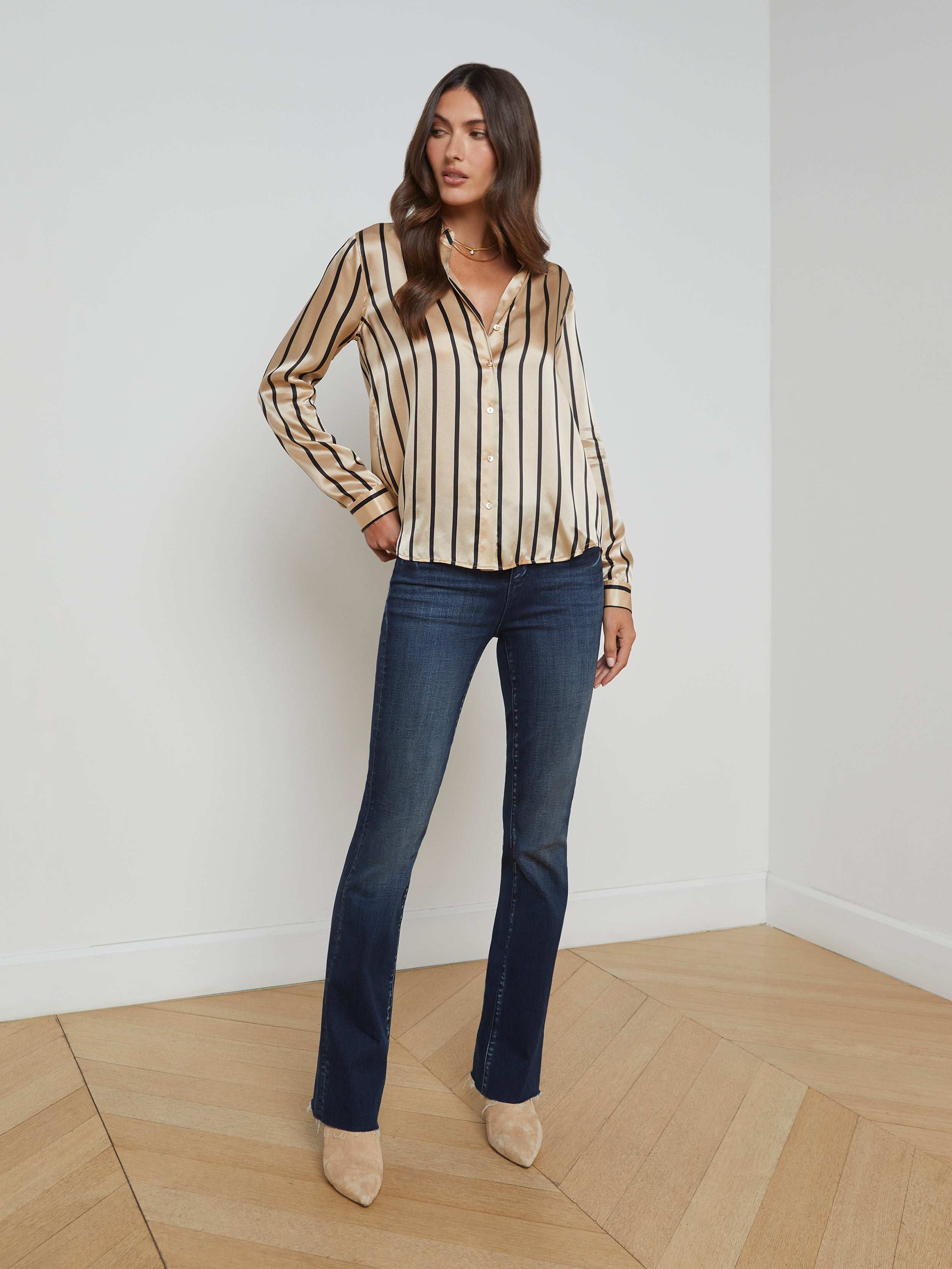 L'AGENCE - Stevie Velvet Jean in Dark Navy