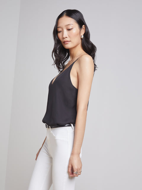 L'AGENCE Lexi Camisole Tank in Pearl