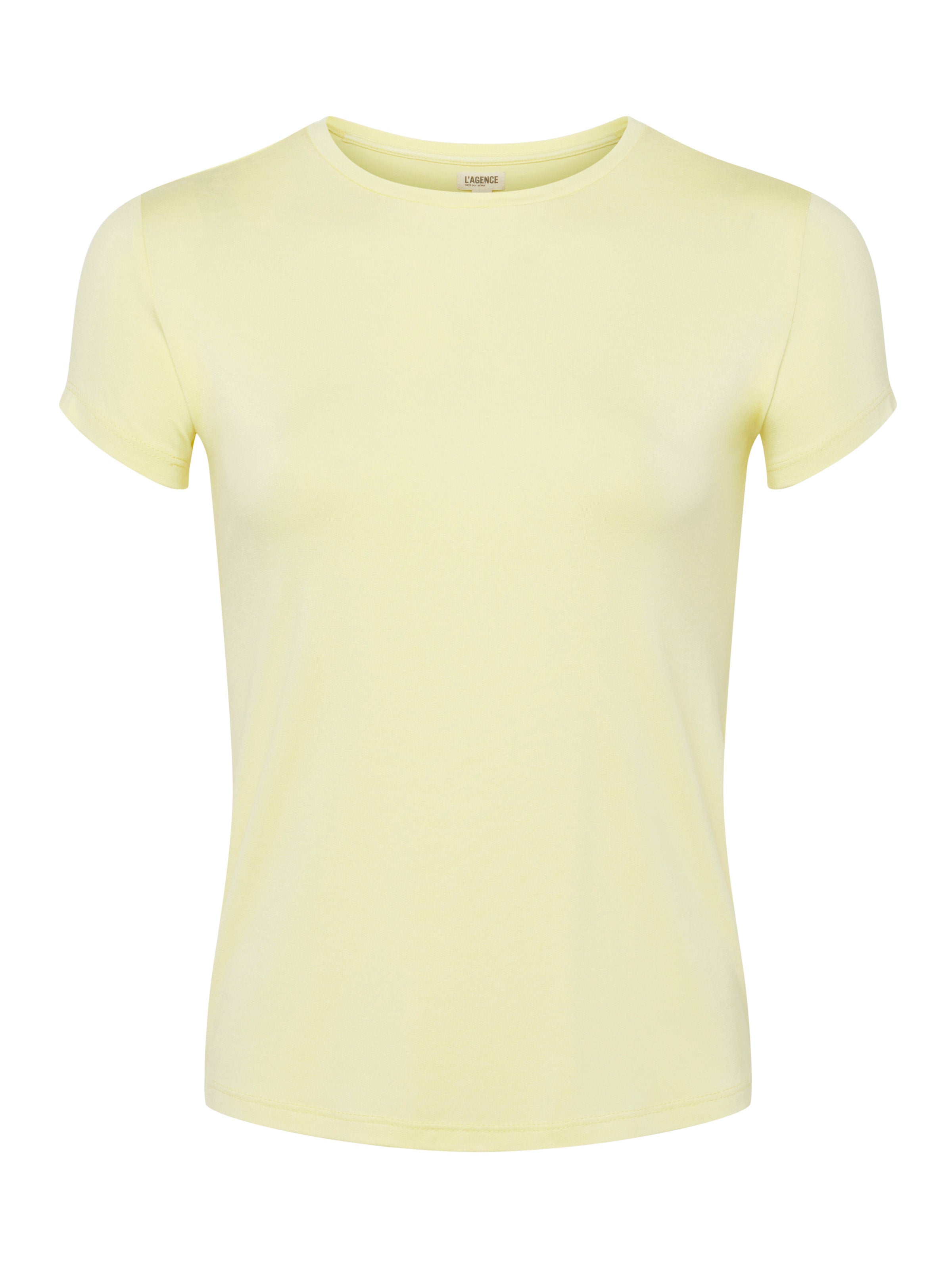Shop L Agence Ressi Fitted Tee In Pale Daffodil