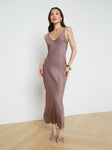 Silk Tank Fall Maxi Dress