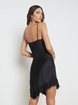 V-neck Draped Spaghetti Strap Short Fall Dress