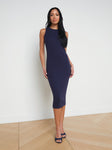 Sleeveless Fitted Racerback Midi Dress