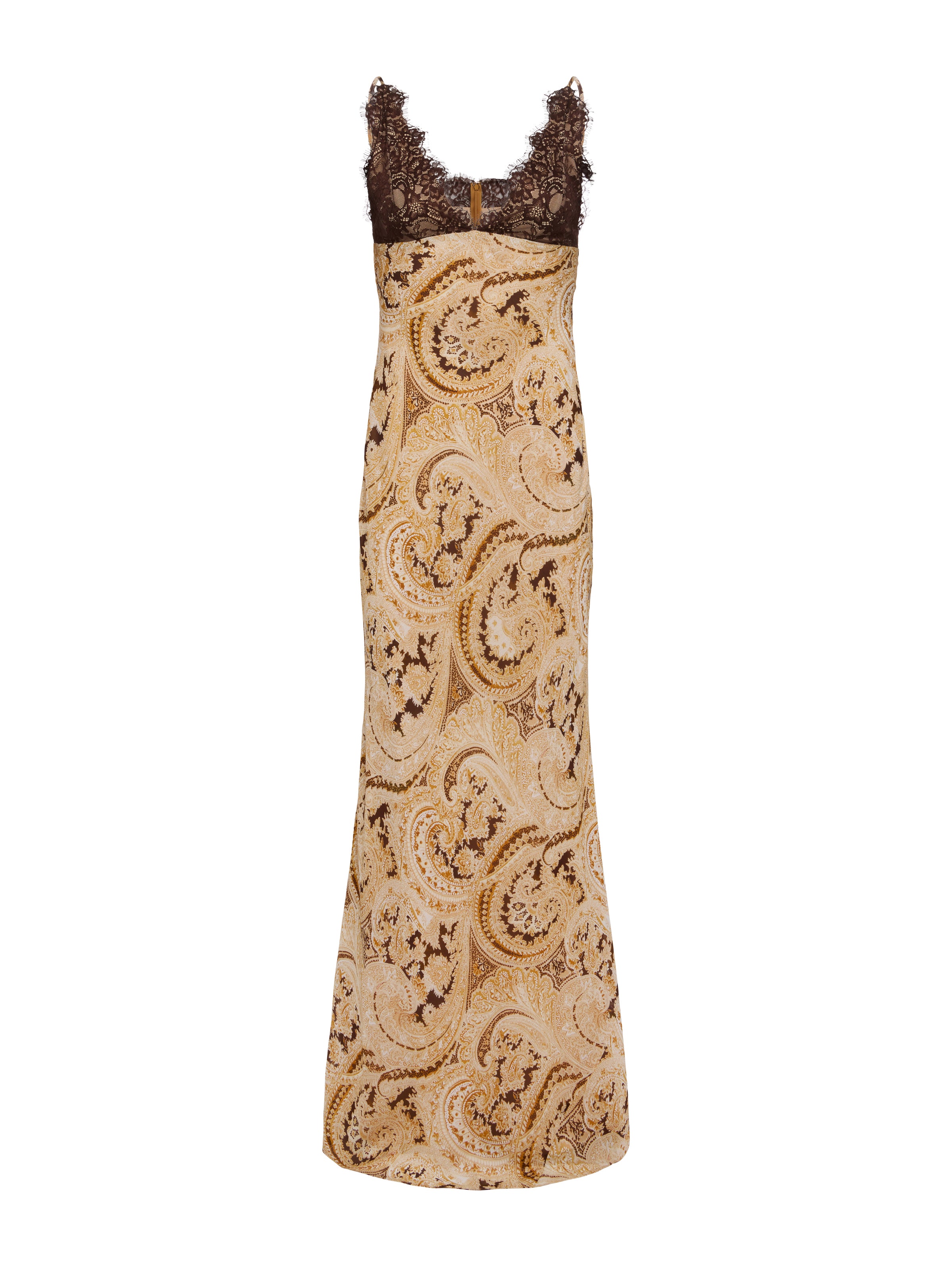 Shop L Agence Susanna Silk Lace Dress In Ivory Multi Boute Paisley