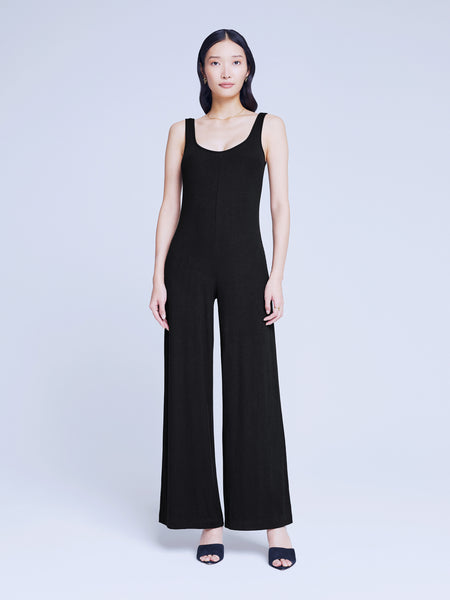 Sexy Scoop Neck Sleeveless Knit Draped Bodycon Dress/Jumpsuit