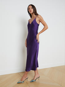 Buy SOIE Slip With Built In Bra & Detachable Straps - Purple Online