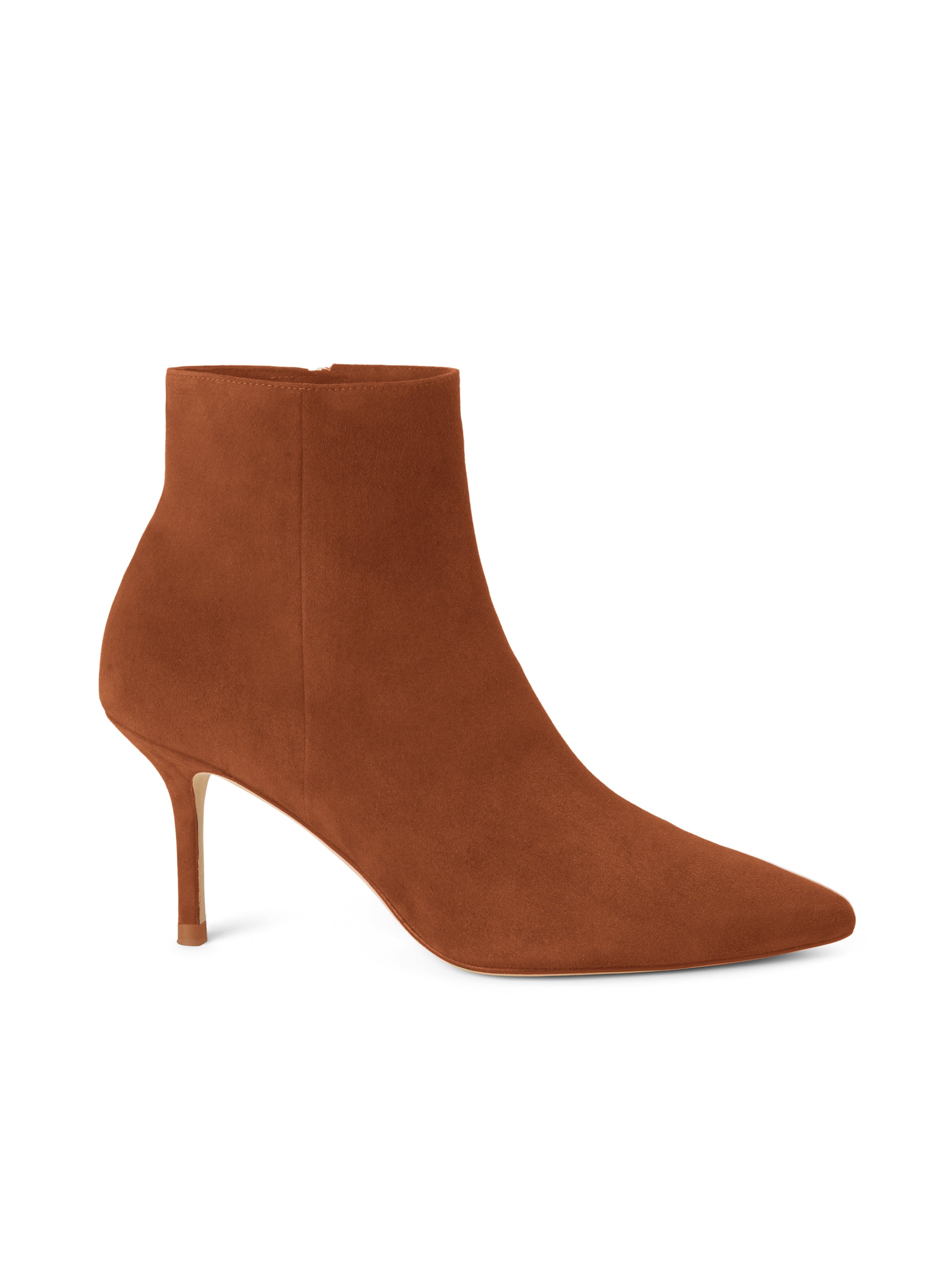 L'AGENCE Aimee Bootie In Luggage Brown Leather