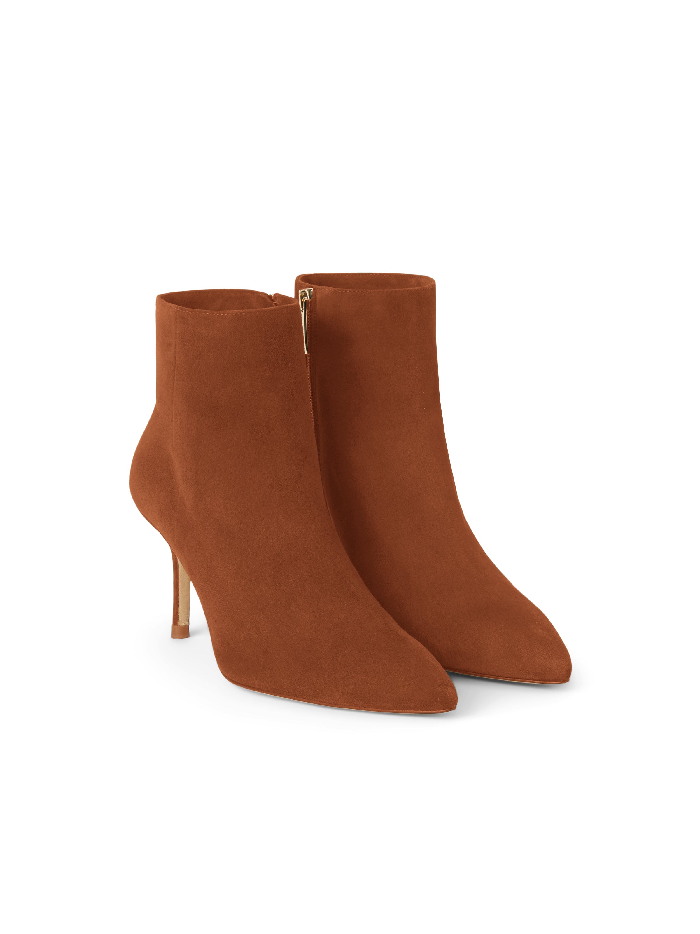 L'AGENCE Aimee Bootie In Luggage Brown Leather