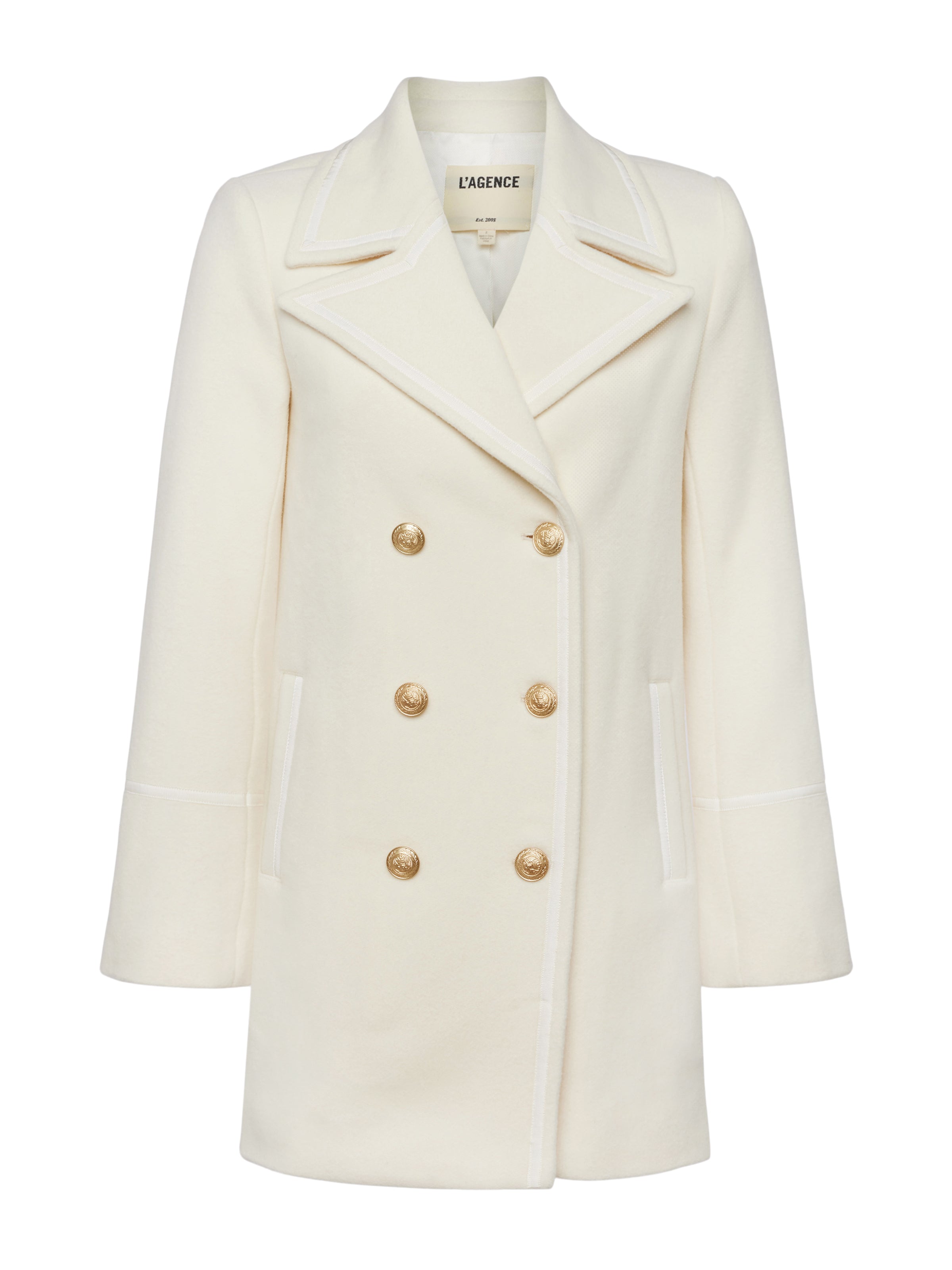 L'AGENCE Ottessa Peacoat in White