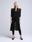 Tie Waist Waistline Lace Belted Button Front Shirt Maxi Dress With a Sash