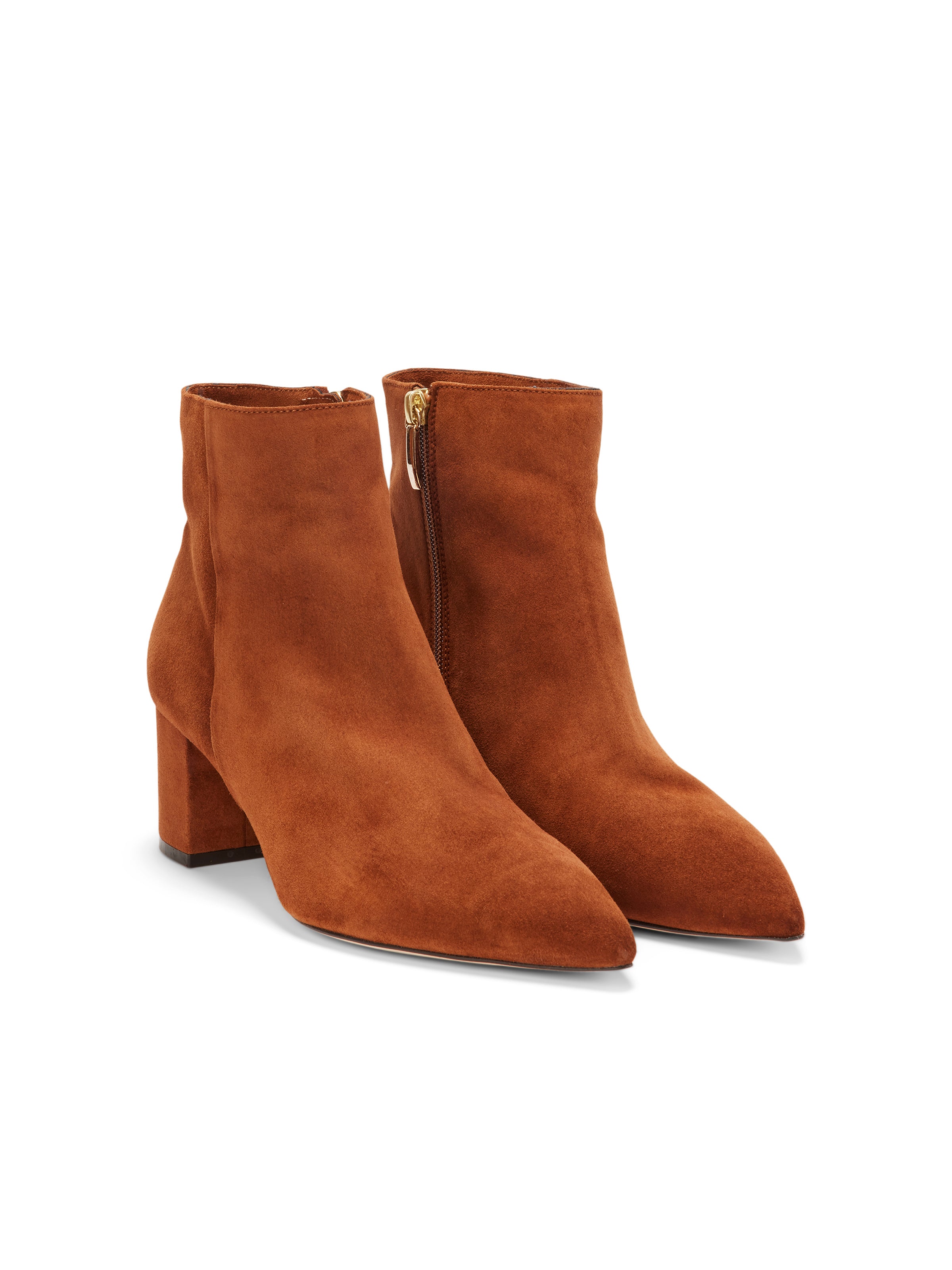 L'AGENCE Aimee Bootie In Luggage Brown Leather