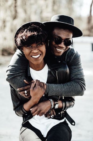 happy African american couple