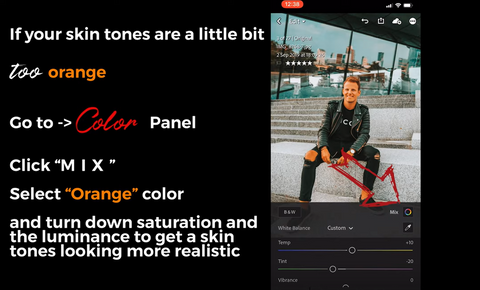 fix orange tones 