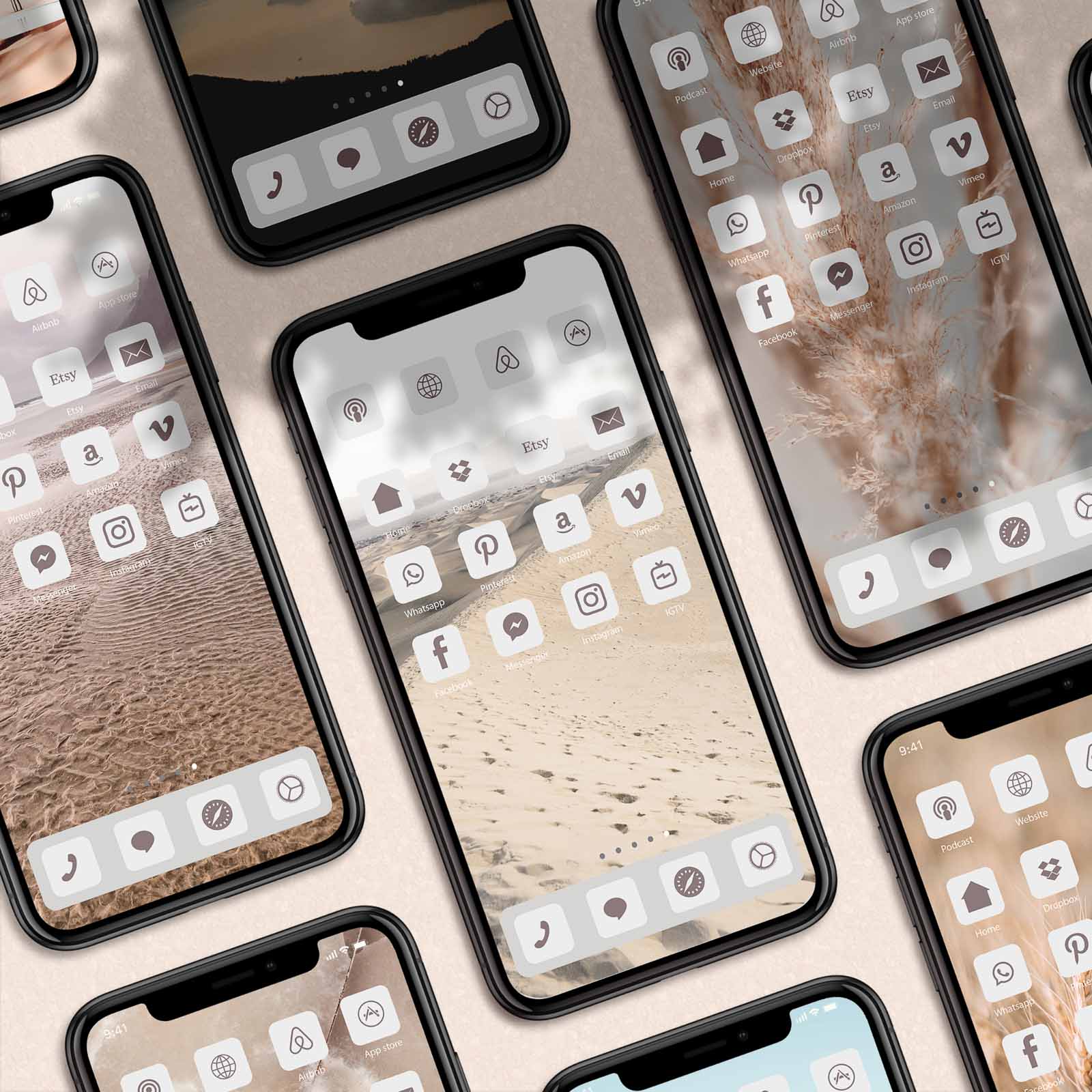 Light Brown Ios 14 Icons 123presets