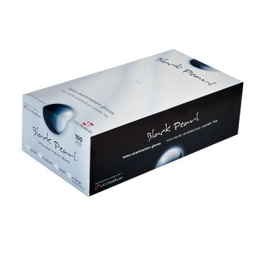 Black Pearl Textured Latex Gloves - Needle Supply product image