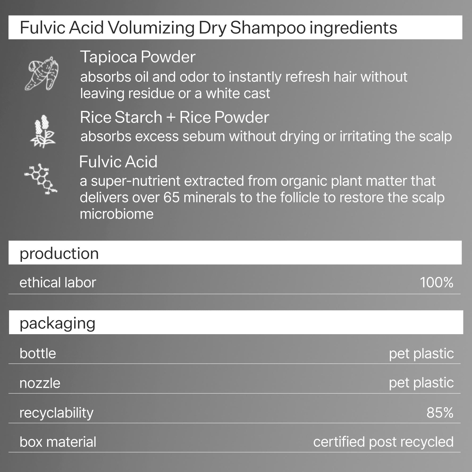 Shop Act+acre Fulvic Acid Volumizing Dry Shampoo