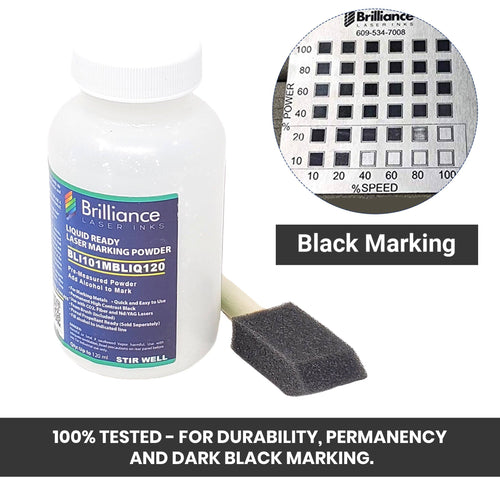 Black Metal Concentrated Laser Marking Powder – Brilliance Laser Inks