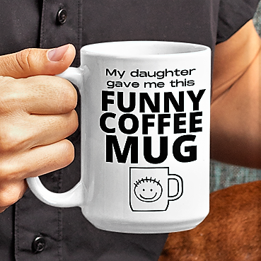 Sleepy Monday Morning Coffee Cup. Funny Face Mug. Blue Tea Mug. Hot  Chocolate Teacup Mug. Funky Cool Coffee Cups. Fun Gag Gift. Ug Chug. 