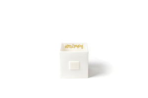 White Small Dot Mini Nesting Cube Medium - Peachy Keen Boutique