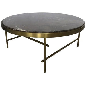 COFFEE TABLE CESARIO - MARBLE / SS HK GOLD - Luxe Living 