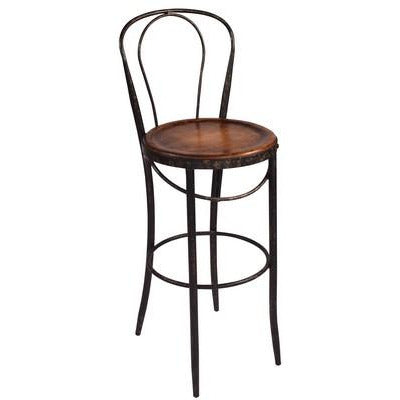 BISTRO COUNTER BAR STOOL - METAL/FIR - Luxe Living 