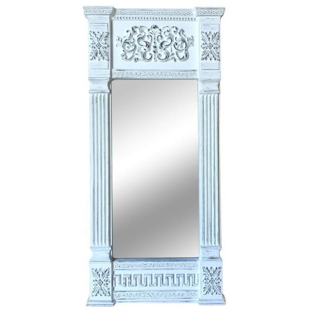 MANTLE MIRROR RUSTIC WHITE - Luxe Living 