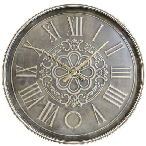 OLD TOWN METAL WALL CLOCK - TAIWAN MOVEMENT - Luxe Living 