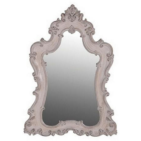 WHITE ANTIQUE MIRROR - Luxe Living 