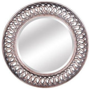 ROUND ORNATE MIRROR ANTIQUE GOLD - Luxe Living 