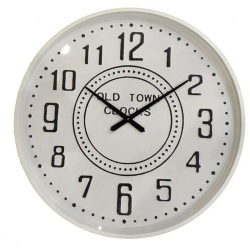 OLD TOWN METAL WALL CLOCK - TAIWAN MOVEMENT - Luxe Living 