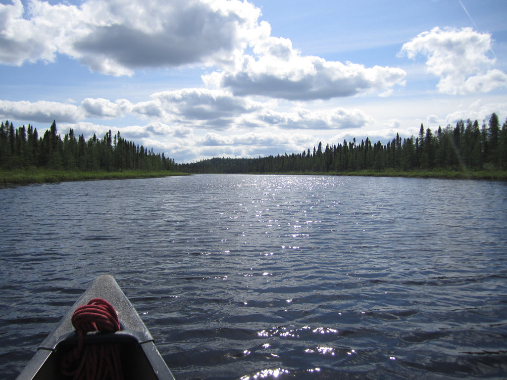 Canoe on lake