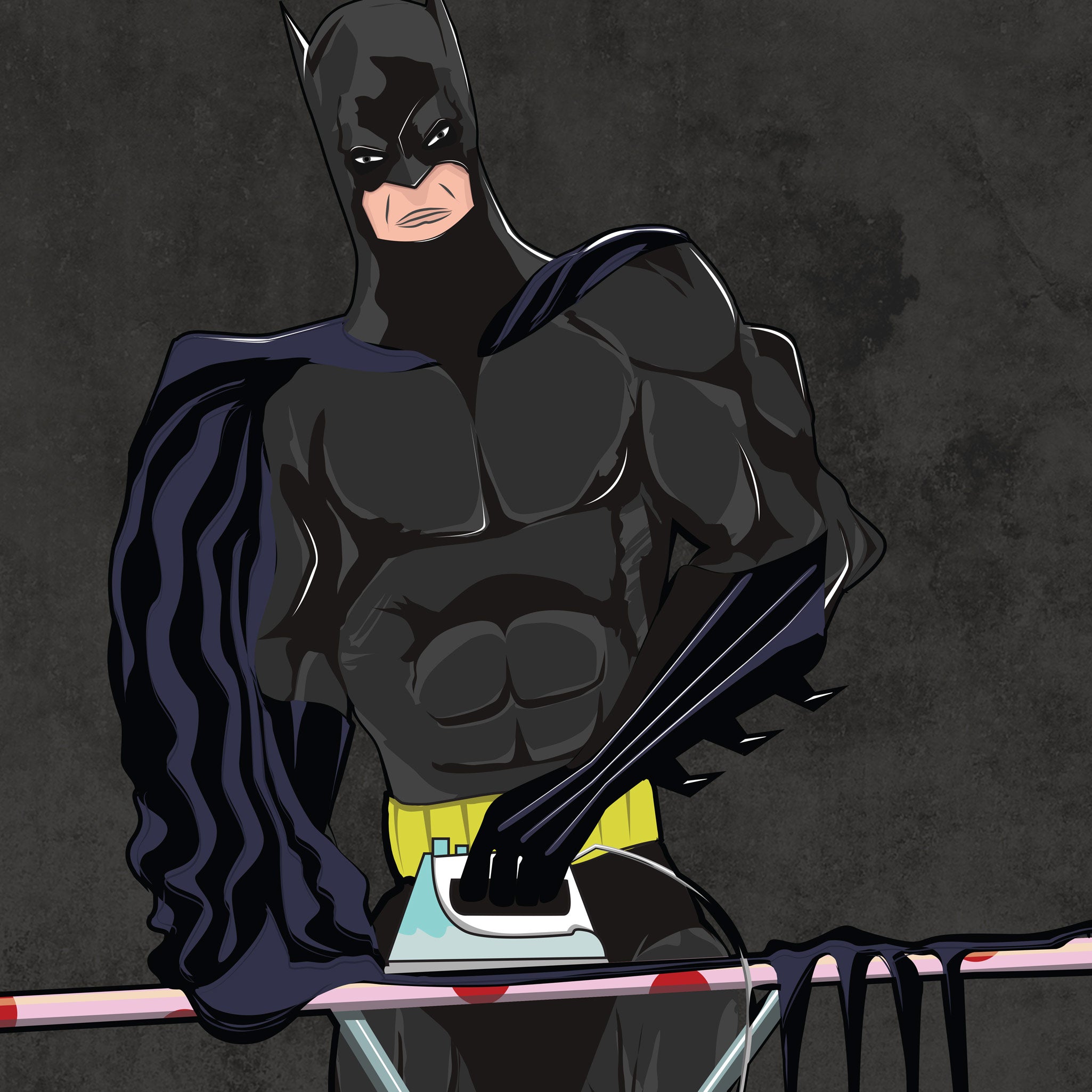 Batman doing his Laundry Superhero Poster 