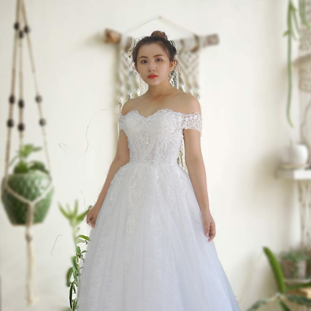 váy cưới đơn giản