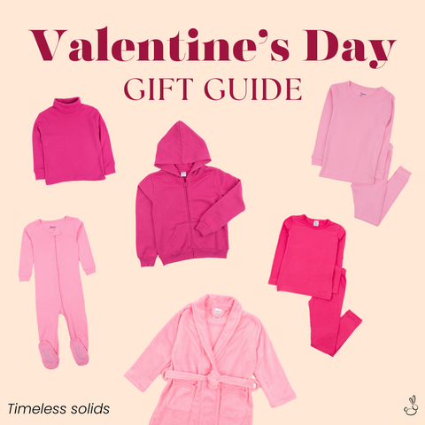 Pink Valentine's Day Themed Pajamas for Kids and Adults