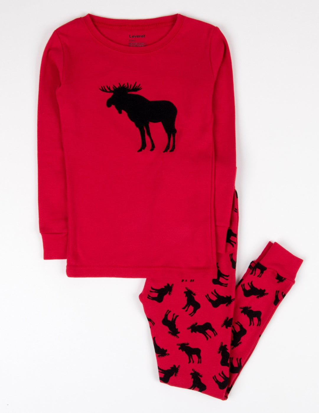 Leveret Kids Footed Cotton Moose – Leveret Clothing