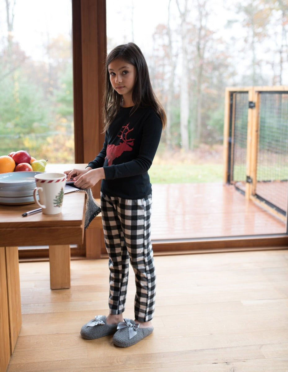 Women's White Snowflake Fleece Pants