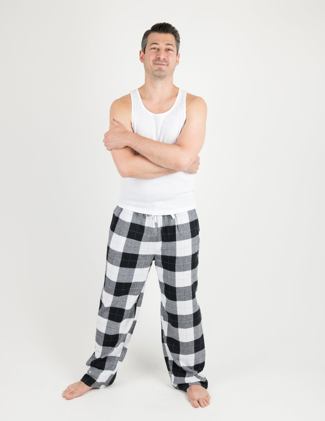  Baby PJ Pajama Pants Plaid Multi color Black White