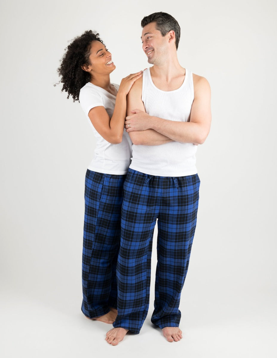 FULL TILT Plaid Womens Pajama Pants - NAVY COMBO