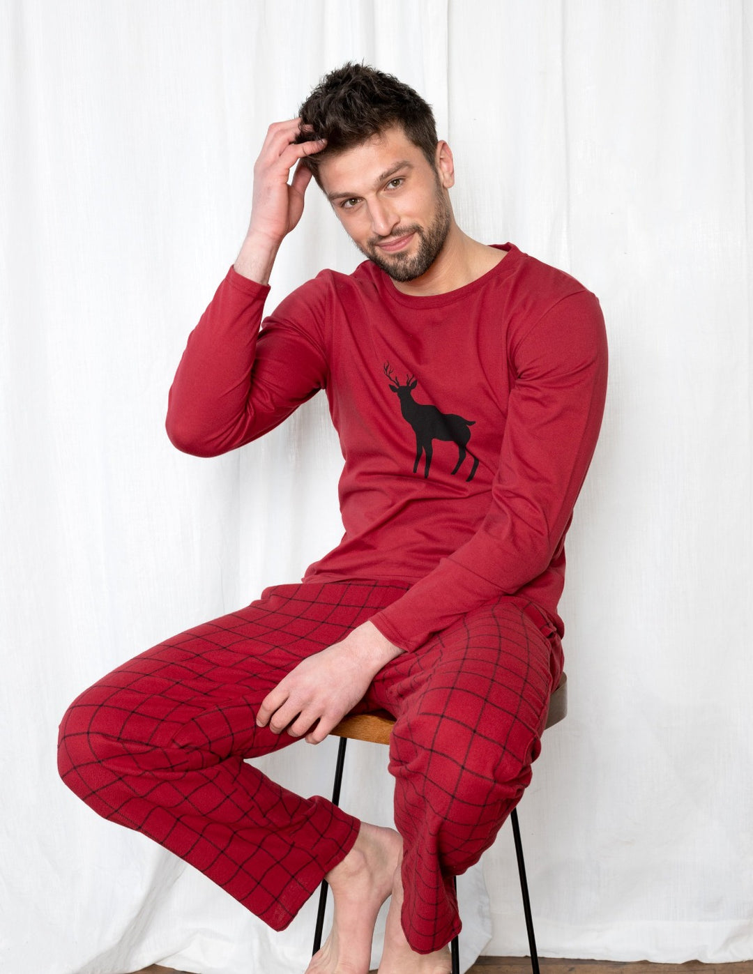Women's Reindeer Flannel Set – Leveret Clothing