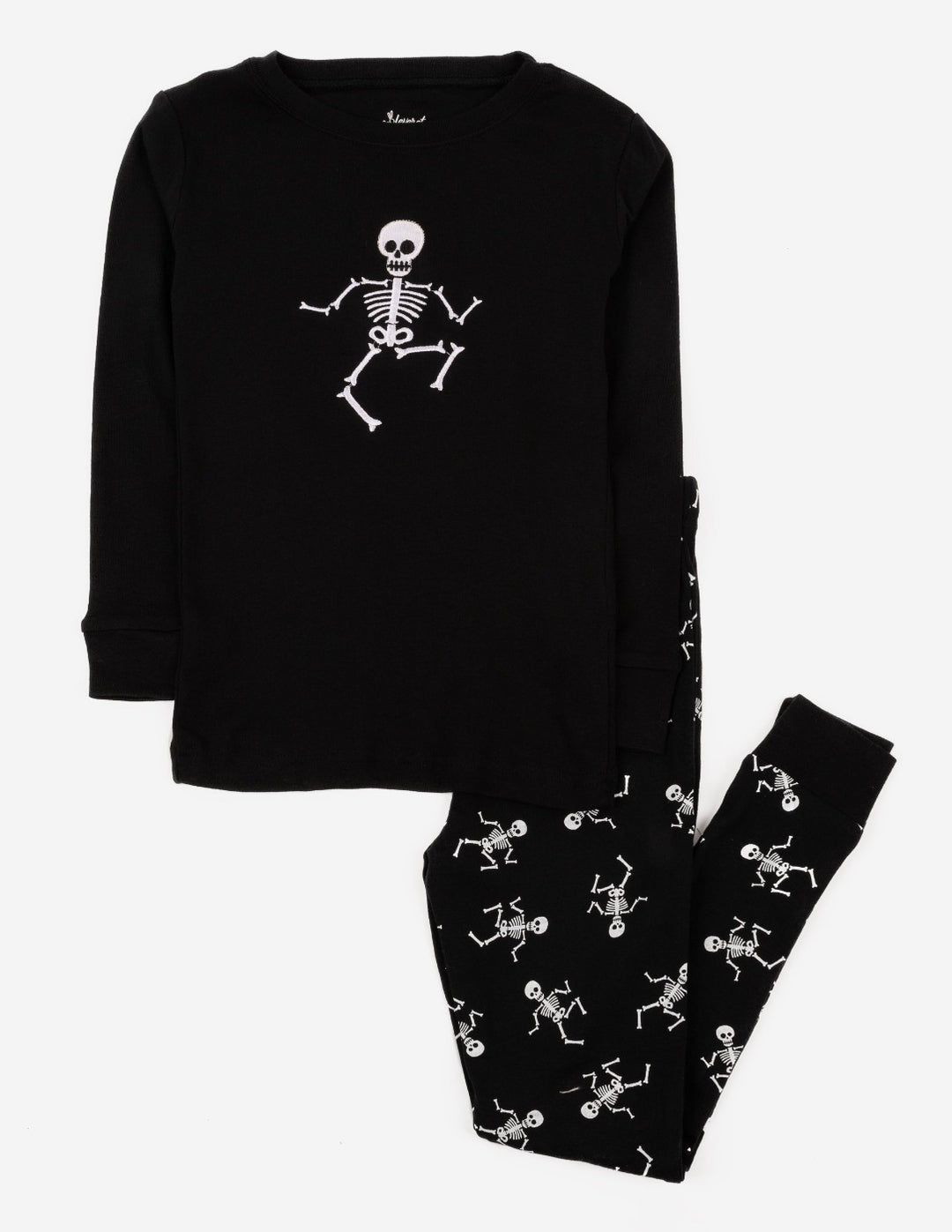 Laqeyko Women's Halloween Pajamas Short Sleeve Sleepwear Skeleton
