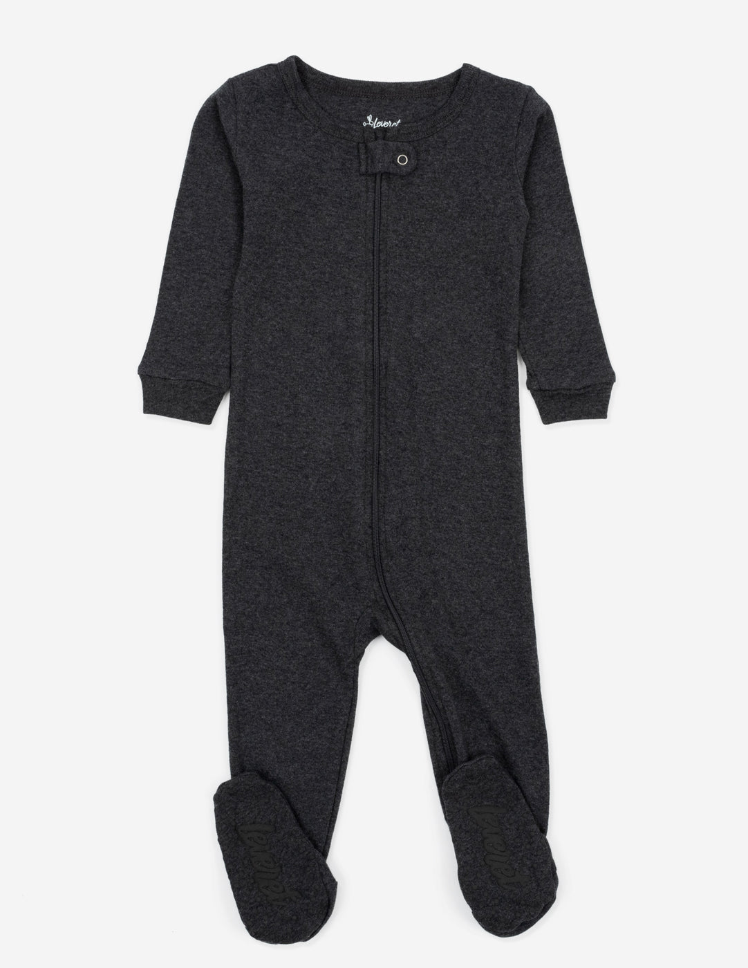 Solid Color Black Footed Pajamas Leveret Clothing